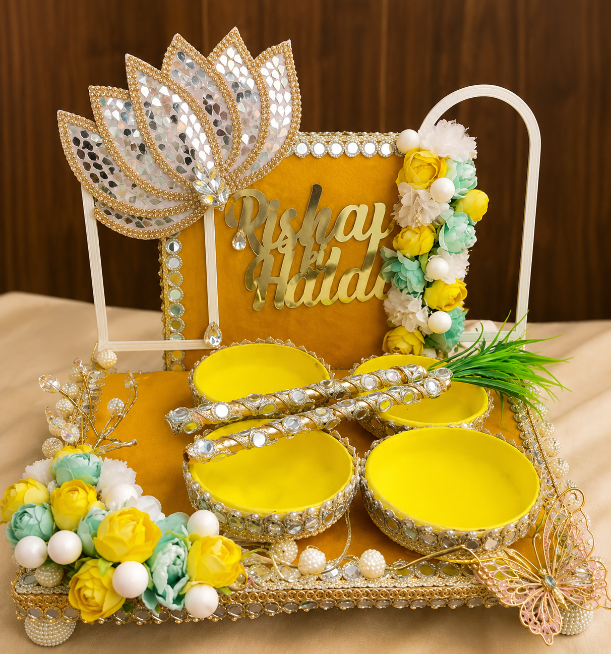 Lotus Bloom Haldi Platter