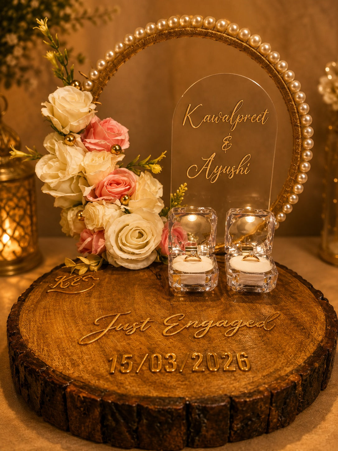 Wooden Delight Engagement Tray