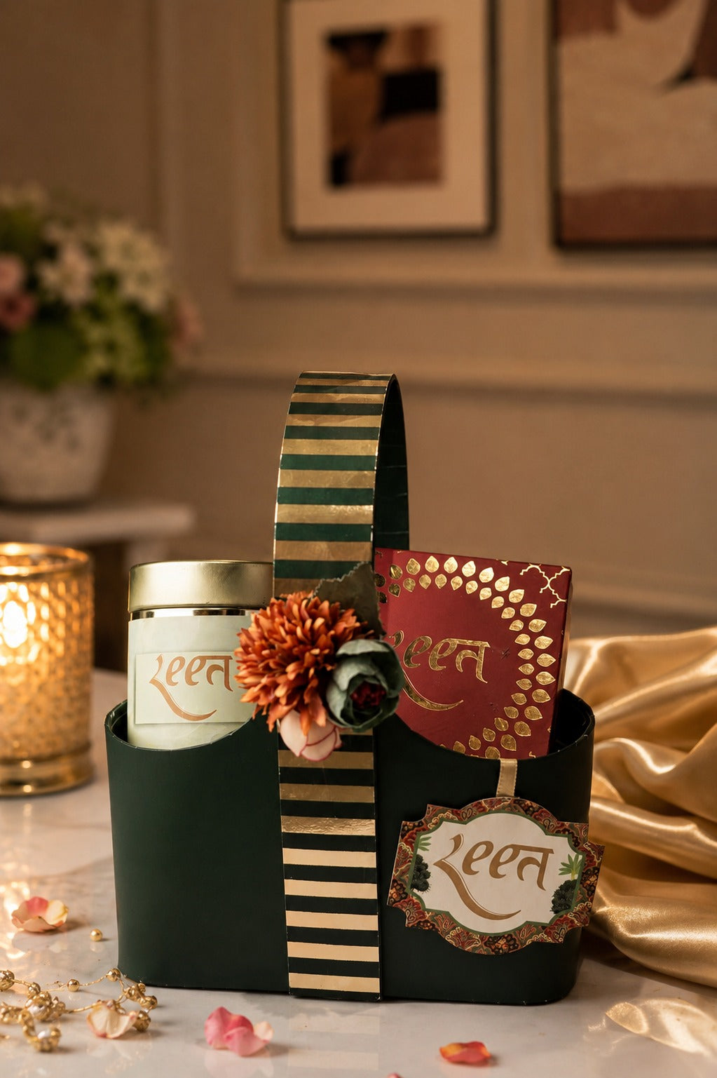 Gold Foil Basket