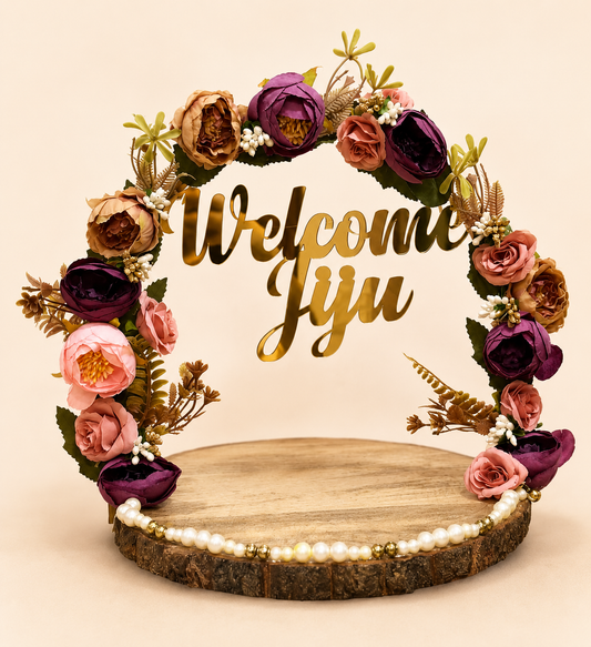 Welcome Floral Tray