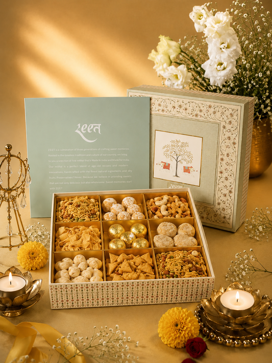 Royal Cream Collection - 9 Section Bhaji Box