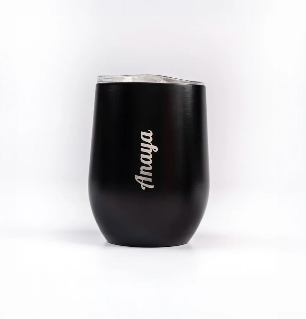 Personalized Dome Black Cup | 360ml