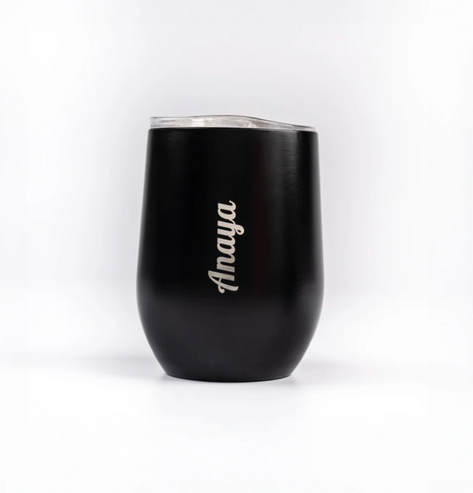 Personalized Dome Black Cup | 360ml