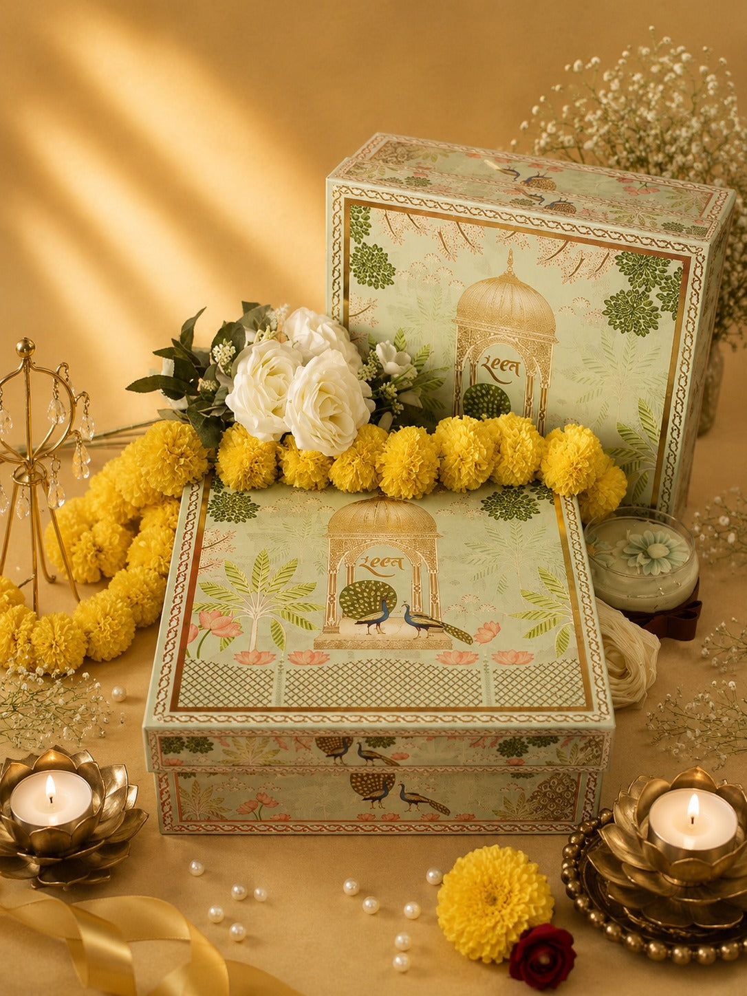 Luxury Blue Collection - 9 Section Bhaji Box