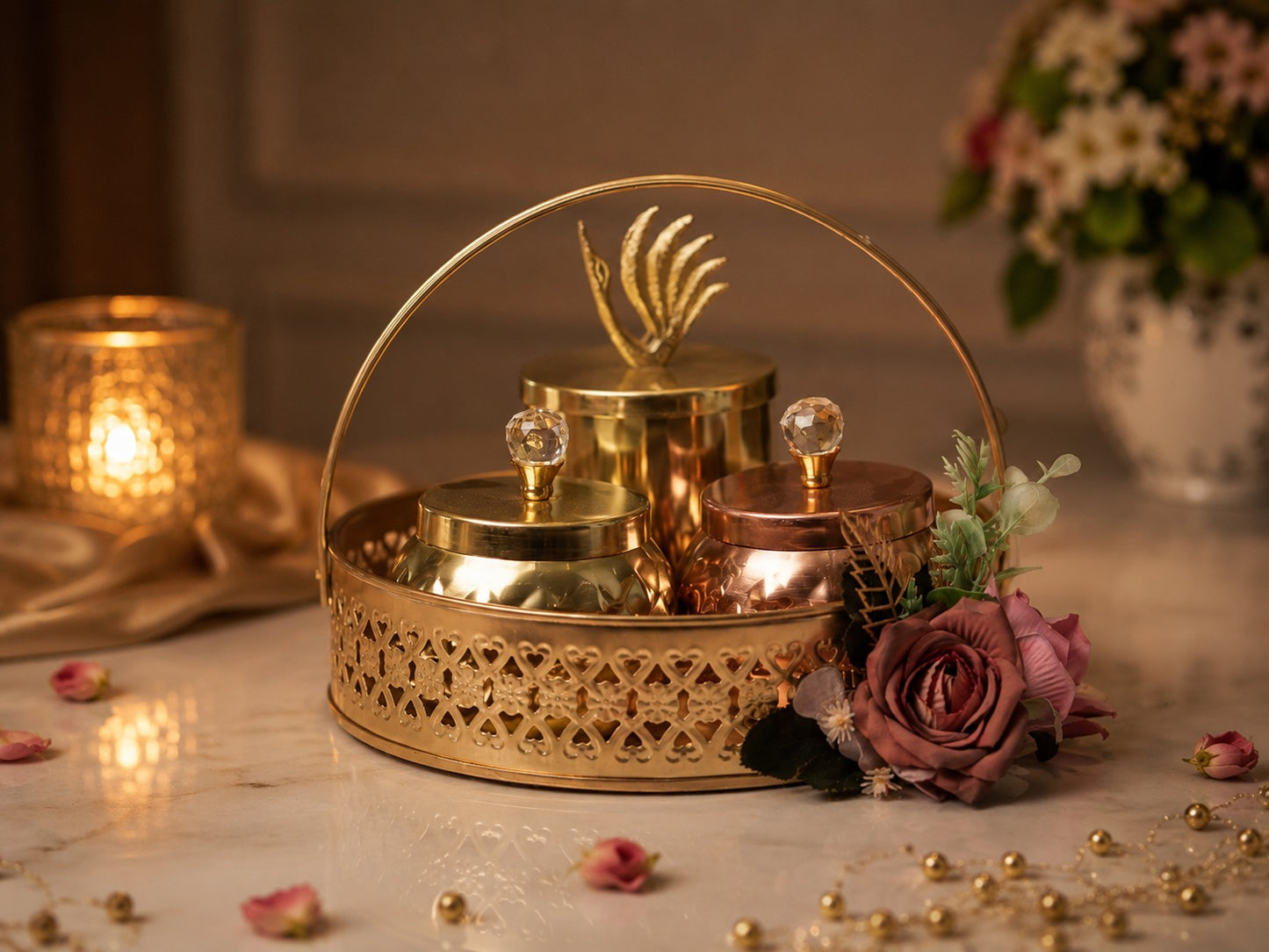 Gold Cut-out Basket