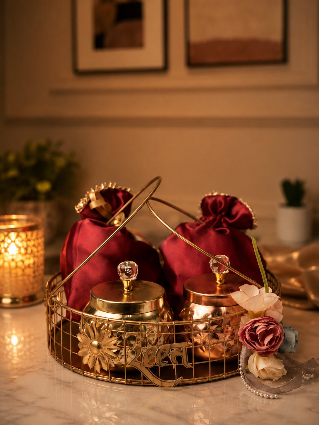 Gold Mesh Basket
