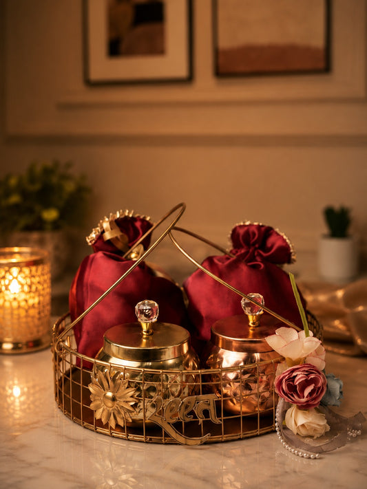 Gold Mesh Basket